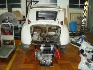Subaru 360 EV electric vehicle work in progress