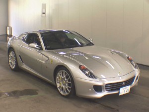 Ferrari 599 in a car auction in Japan