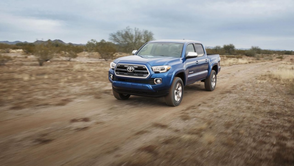 2016 Toyota Tacoma on the road