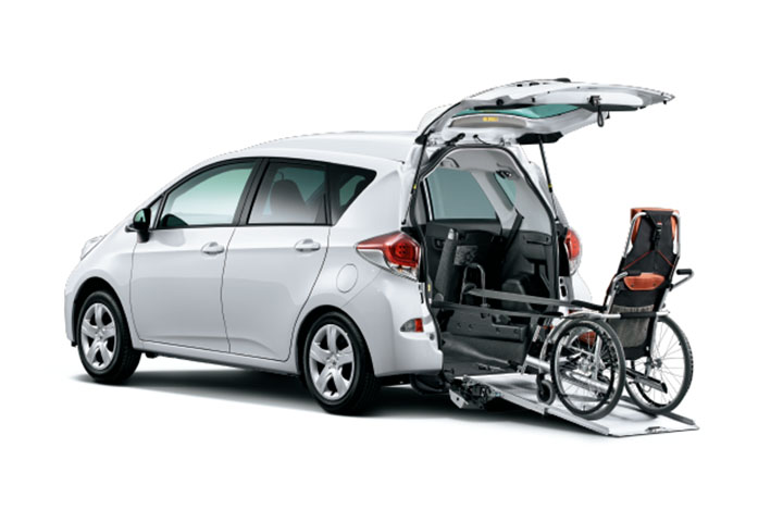 Japanese car with rear wheelchair slope