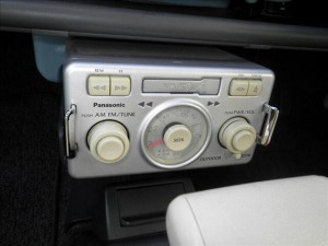 Nissan Pao at Japanese car auction - retro stereo
