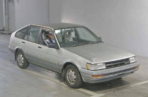 1985 Toyota Corolla at auction in Japan -- front
