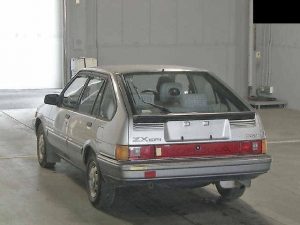 1985 Toyota Corolla at auction in Japan -- rear